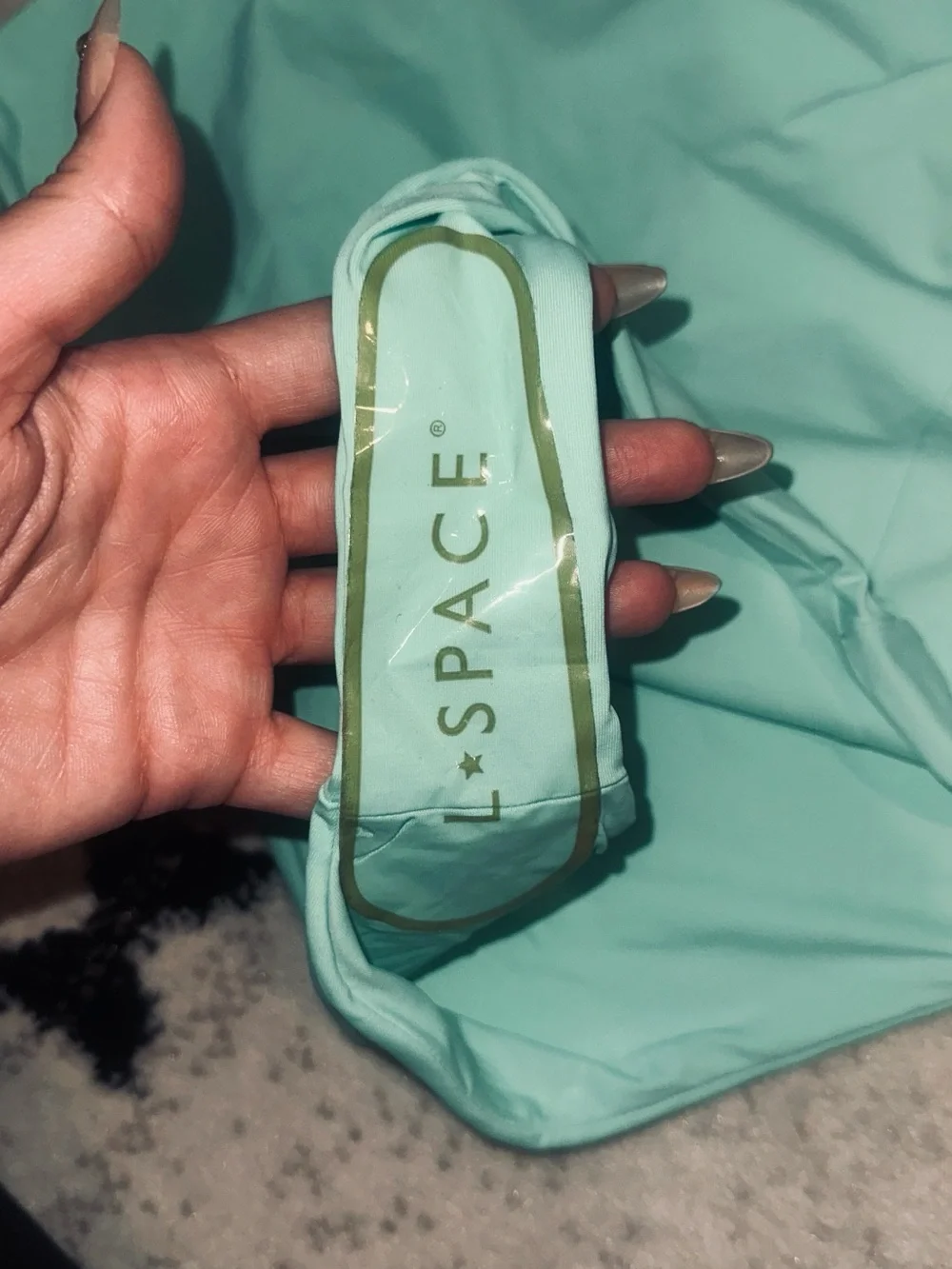 l*space Mint Green One-Piece Swimsuit with Underwire